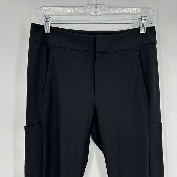 ATHLETA *Flawed* Black Stellar Trouser Stretch Ankle Zip Pants Size 6 - Picture 4 of 10